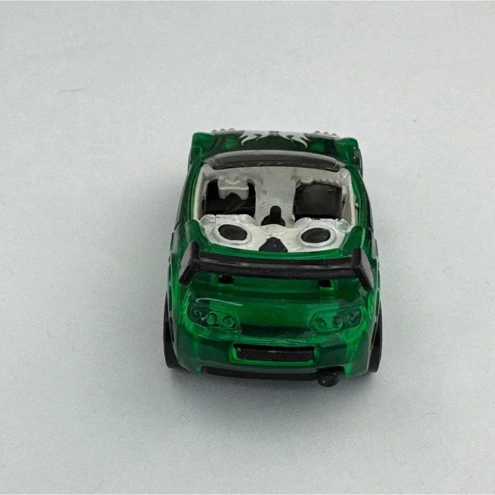 Hot Wheels Trak-Tune 2003 Translucent Green‎ White Flames 143 Diecast Tuner Car
